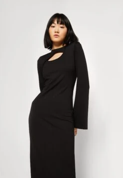 Gestuz Anka Long Dress - Jersey Dress - Black -Modern Classic Shoes Store b2977fde080c4275be928718ec9159c6