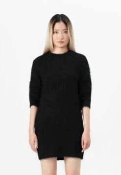 Noisy May NMSASSY LS O NECK FWD - Shift Dress - Black