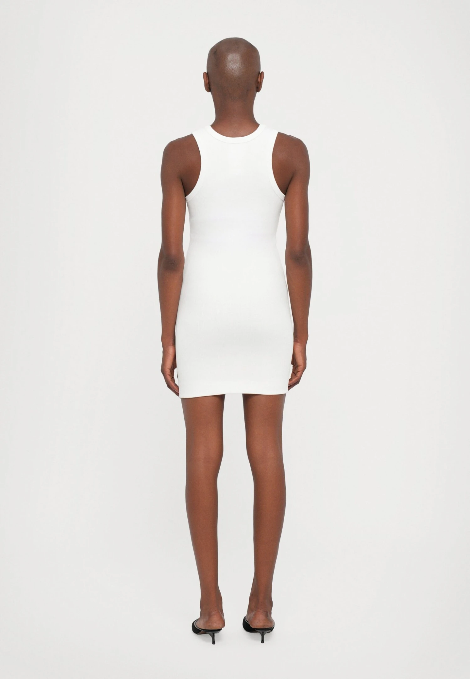 DRESS - Jersey Dress - White 3 DRESS - Jersey Dress - White - Image 3