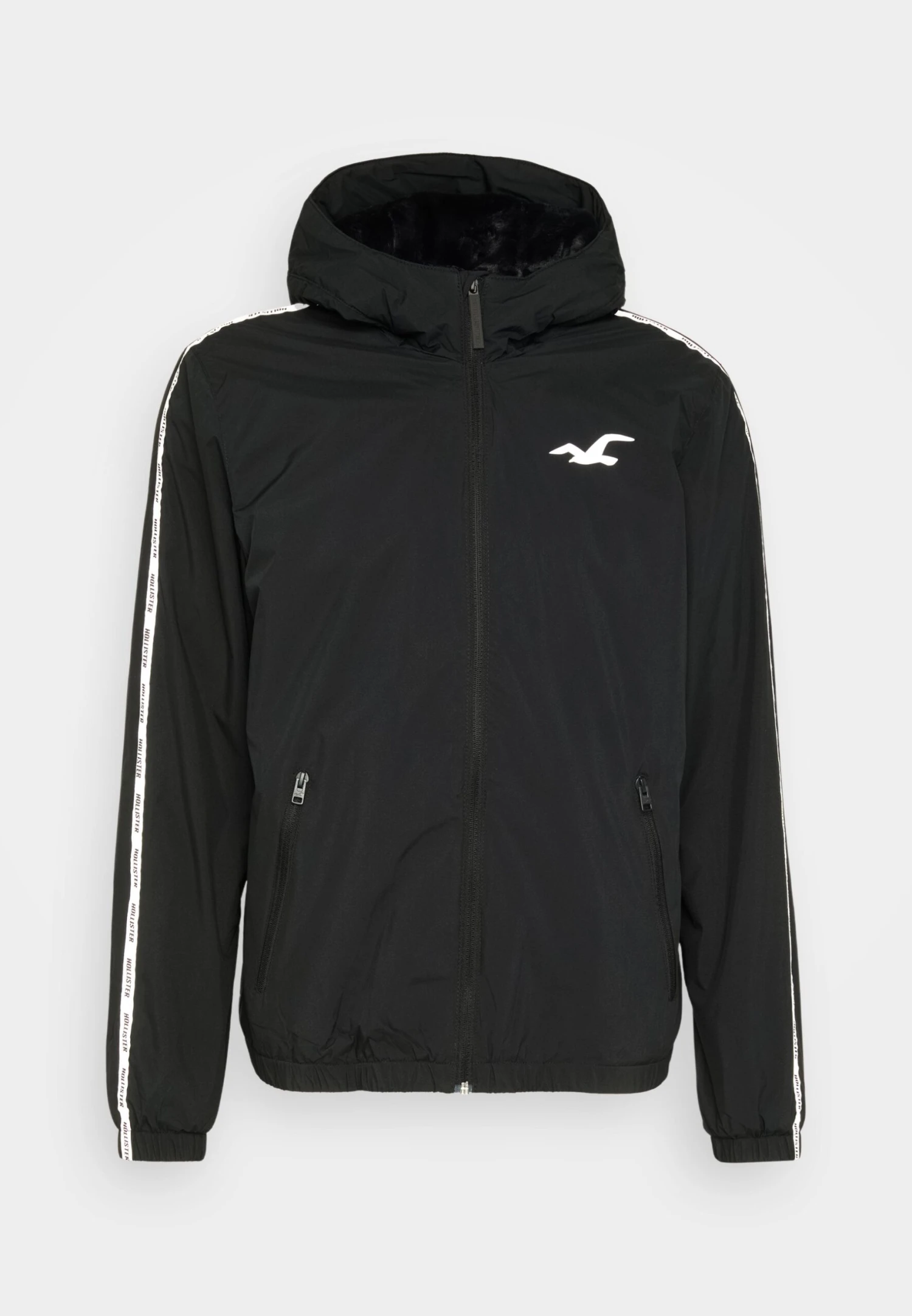 Hollister Co. Sherpa Lined Sport Hoodie - Light Jacket - Black 5 Hollister Co. Sherpa Lined Sport Hoodie - Light Jacket - Black - Image 5