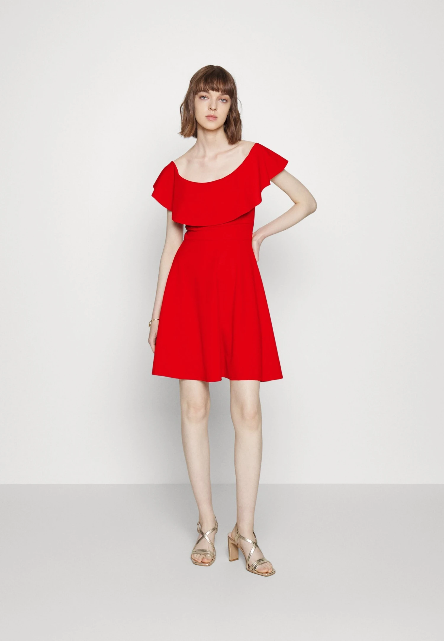 Wal G Stacey Skater Dress - Cocktail Dress / Party Dress - Red 2 Wal G Stacey Skater Dress - Cocktail Dress / Party Dress - Red - Image 2