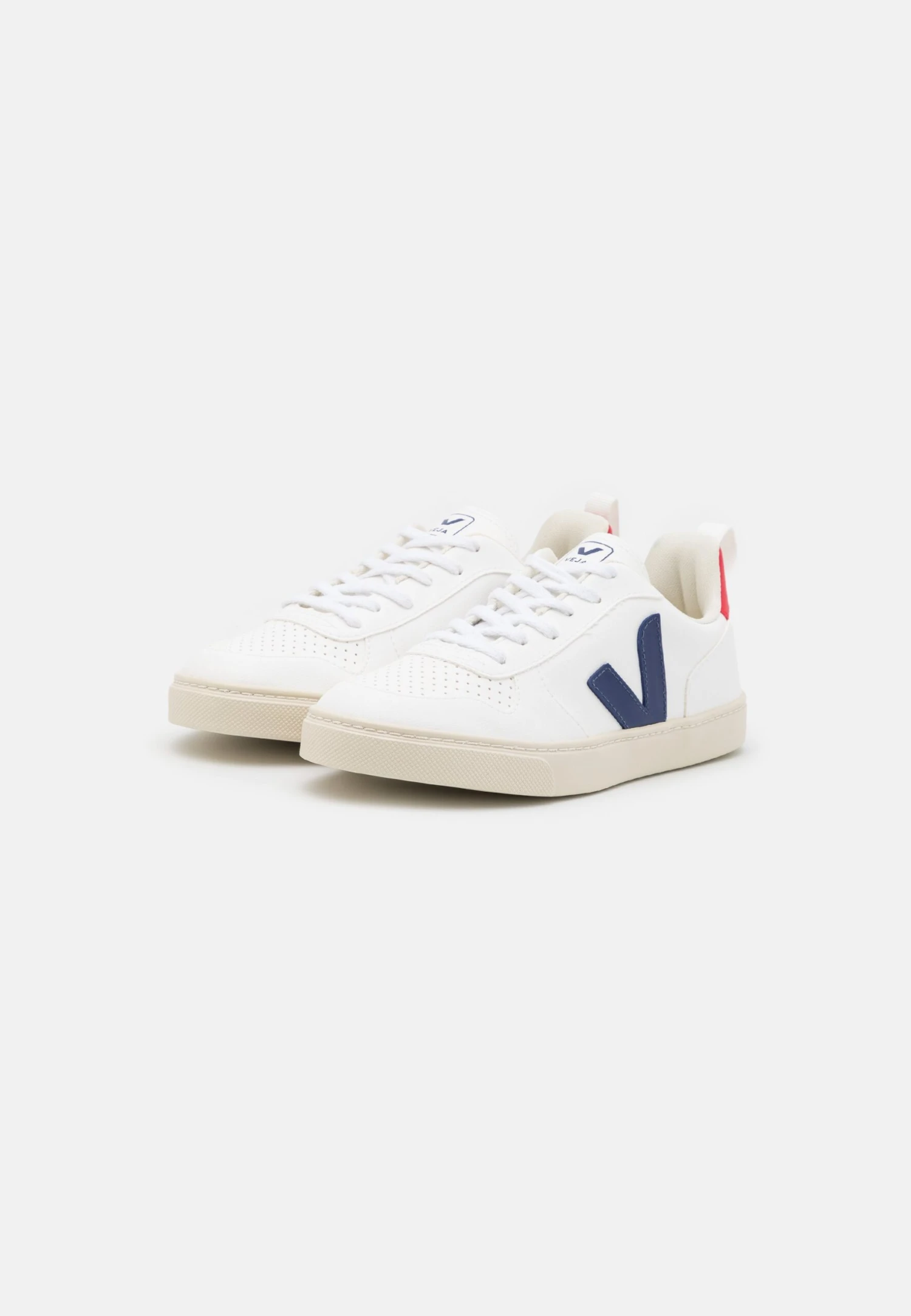 Veja Small V-10 Laces Unisex - Trainers - White/Cobalt/Pekin 2 Veja Small V-10 Laces Unisex - Trainers - White/Cobalt/Pekin - Image 2