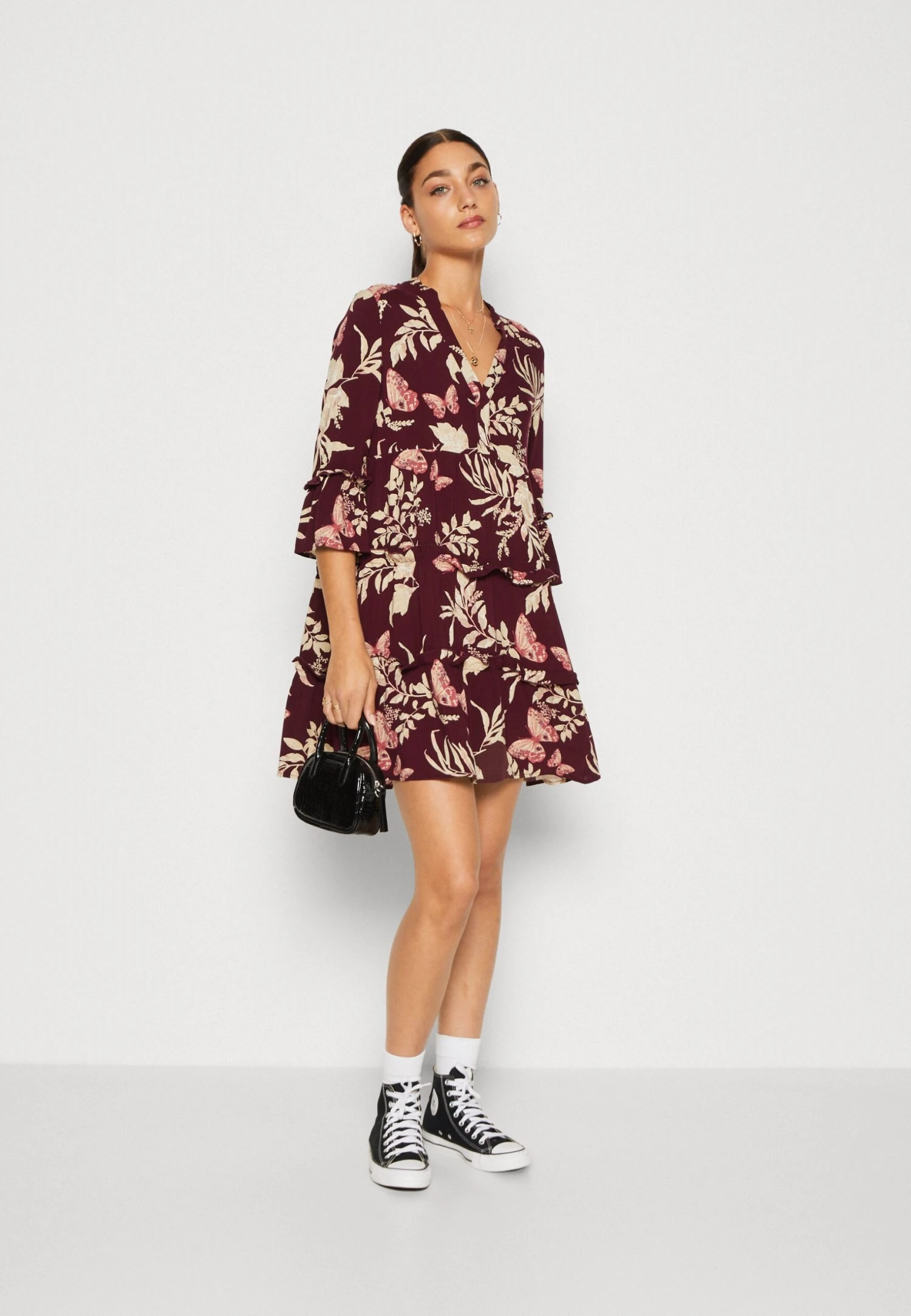 Vero Moda Vmeasy Short Dress- Day Dress - Winetasting 2 Vero Moda Vmeasy Short Dress- Day Dress - Winetasting - Image 2