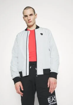 EA7 Emporio Armani Bomber Jacket - Light Grey -Modern Classic Shoes Store ba9203c506474c8f9426e727da15ca6d