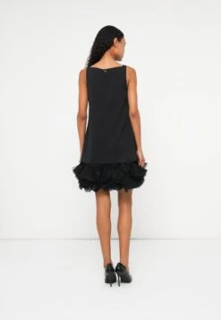 TWINSET WOVEN DRESS - Cocktail Dress / Party Dress - Black -Modern Classic Shoes Store bacfbe42ace6484cbbc79fc72cd3632c