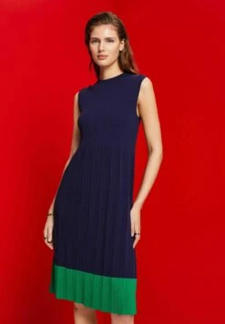 ESPRIT Ärmelloses Mit Rundhals - Jumper Dress - Dark Blue -Modern Classic Shoes Store bb35fb187aec4c398210fd32880fa4c8