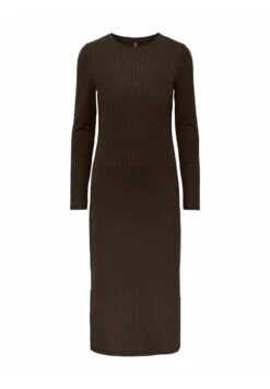 Pieces Kylie Ls O-Neck Midi Noos - Jumper Dress - Chicory Coffee