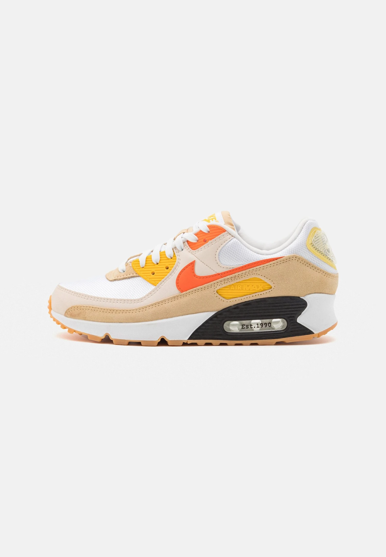 Nike Sportswear Air Max 90 - Trainers - Summit White/Safety Orange/Sesame 1 Nike Sportswear Air Max 90 - Trainers - Summit White/Safety Orange/Sesame