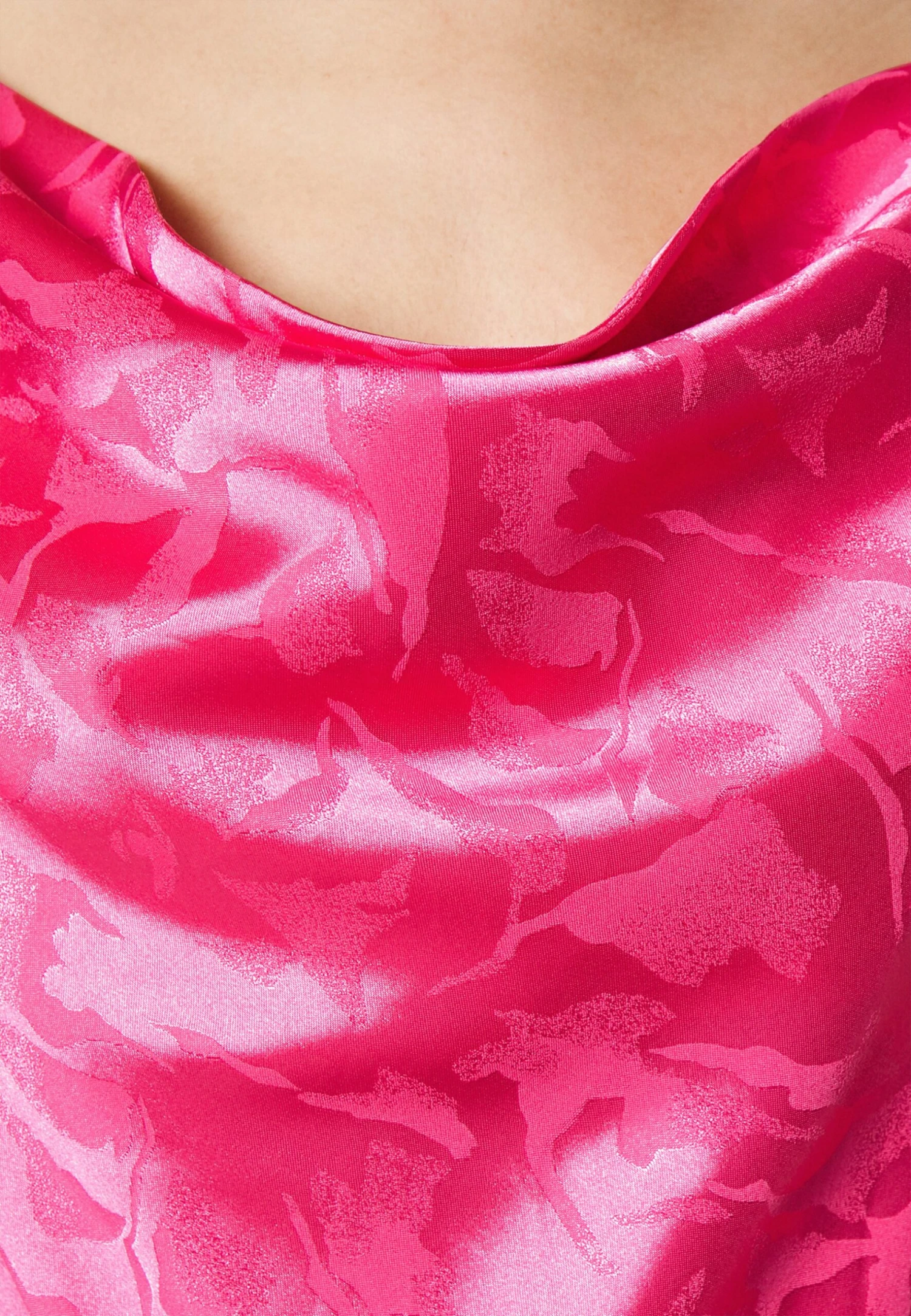 In The Style Cowl Front Midi Dress With Thigh Split - Cocktail Dress / Party Dress - Pink 5 In The Style Cowl Front Midi Dress With Thigh Split - Cocktail Dress / Party Dress - Pink - Image 5