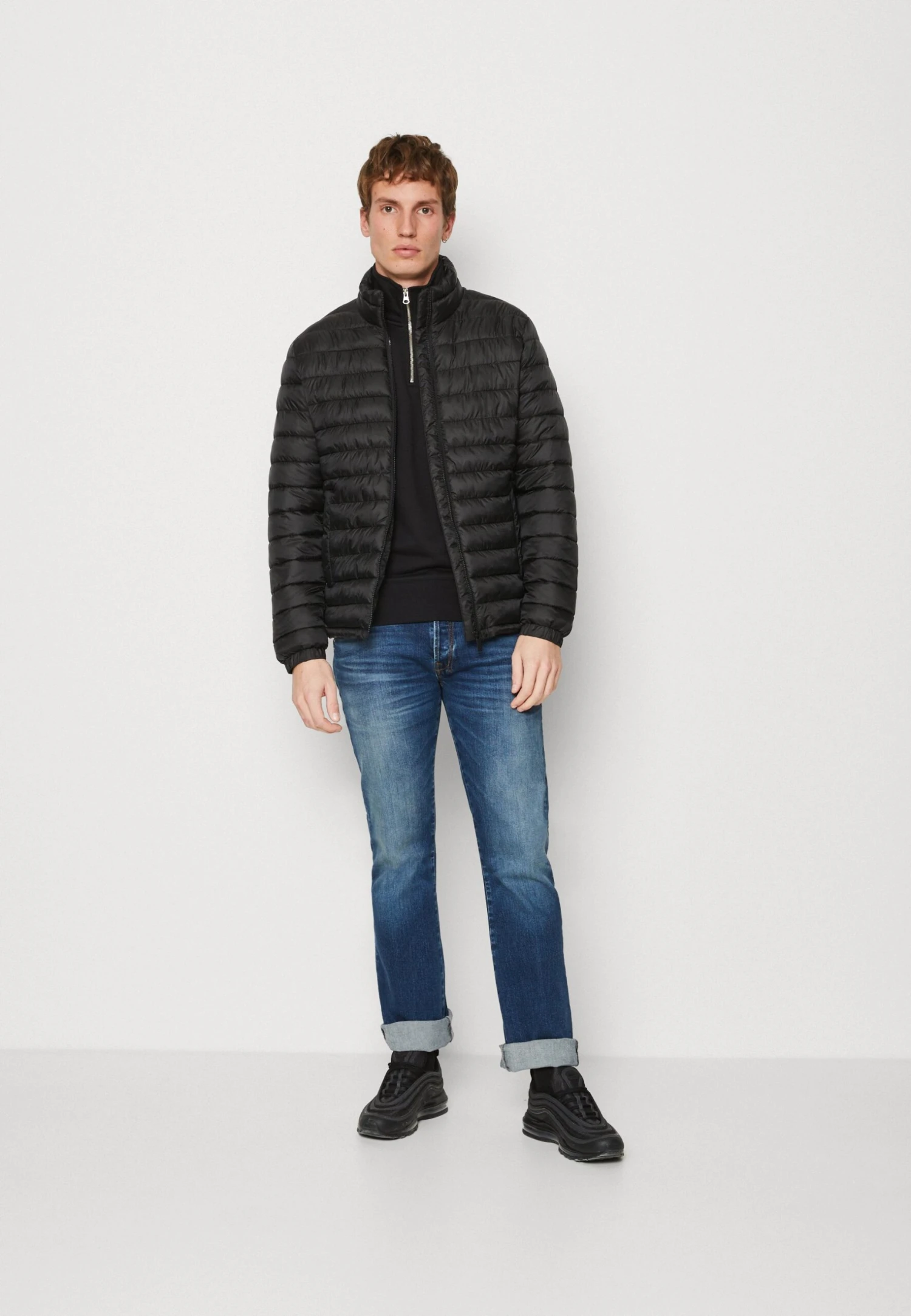 Selected Homme Padded Jacket- Light Jacket - Black 2 Selected Homme Padded Jacket- Light Jacket - Black - Image 2