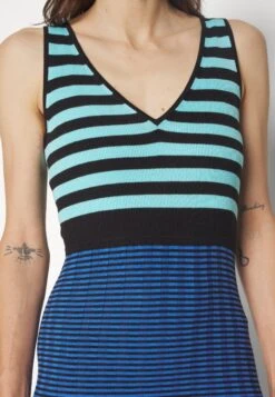 Slinky Dress - Jumper Dress - Aqua/Black/Oxford Blue -Modern Classic Shoes Store c1be0729b84048bcb372f45ad2a718ac