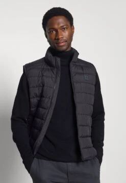 Marc O'Polo Vest Regular Fit Stand Up Collar - Waistcoat - Black -Modern Classic Shoes Store c46147a56d2d4918a4e6540b571fee2f