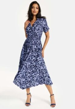 Liquorish MIDI - Shirt Dress - Blue White -Modern Classic Shoes Store c4ea8b36de73420a84d2eca625779806