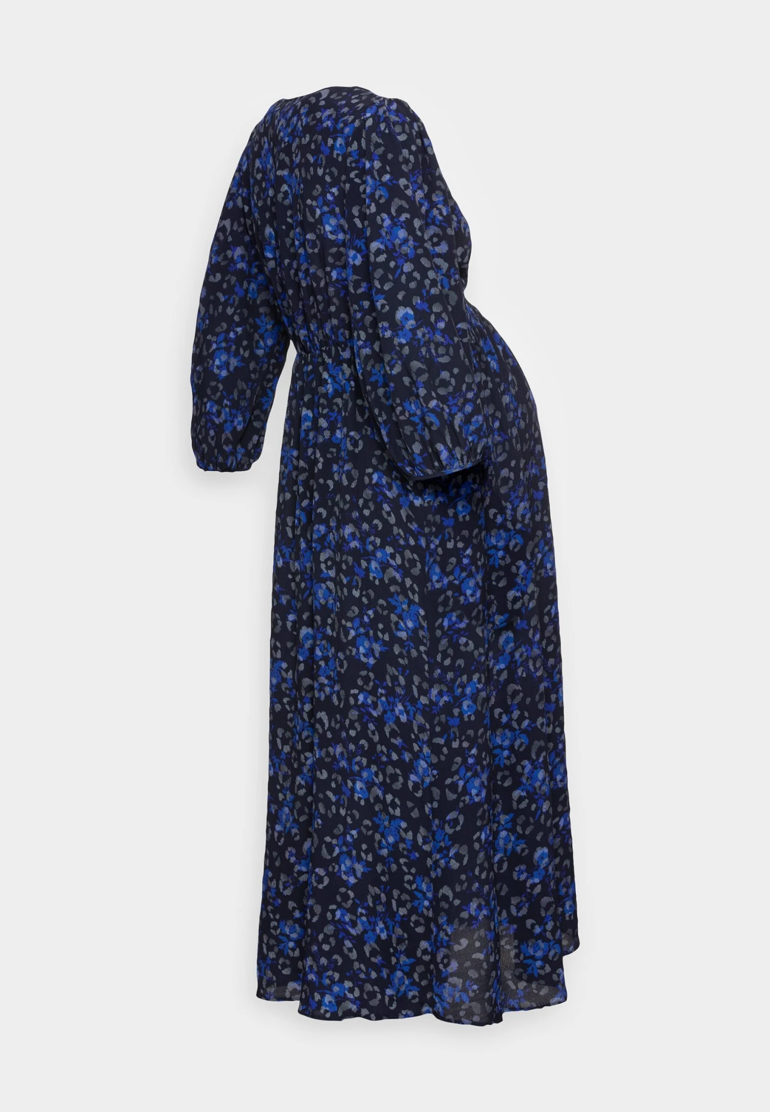 Smocked Empire Waist Dress - Maxi Dress - Blue 2 Smocked Empire Waist Dress - Maxi Dress - Blue - Image 2