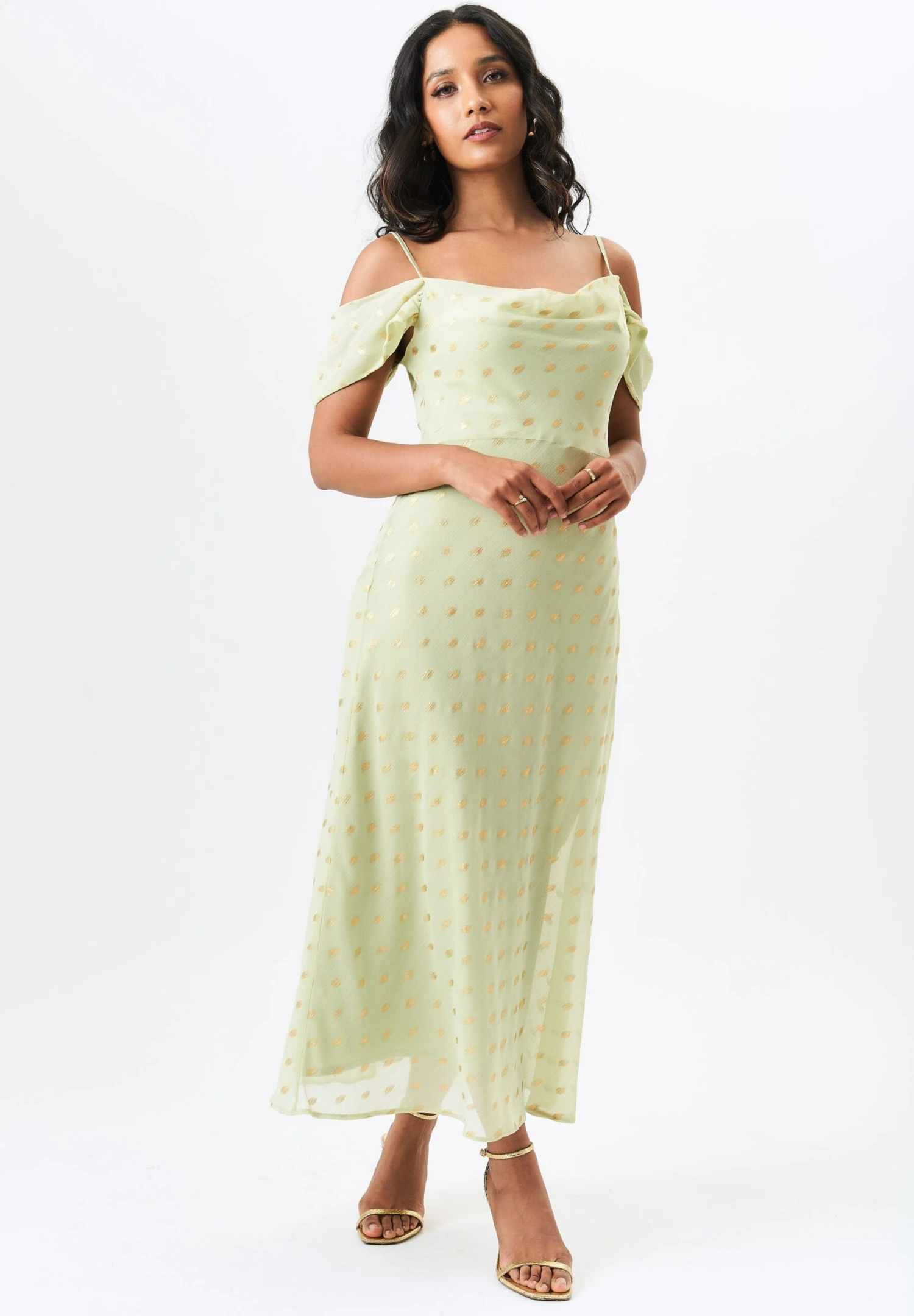 DROP SLEEVES - Day Dress - Sage Green 2 DROP SLEEVES - Day Dress - Sage Green - Image 2