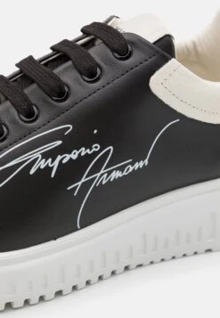 Emporio Armani Trainers - Black/Off White -Modern Classic Shoes Store c97a850ef7e644ec9687d6aad4b8395a