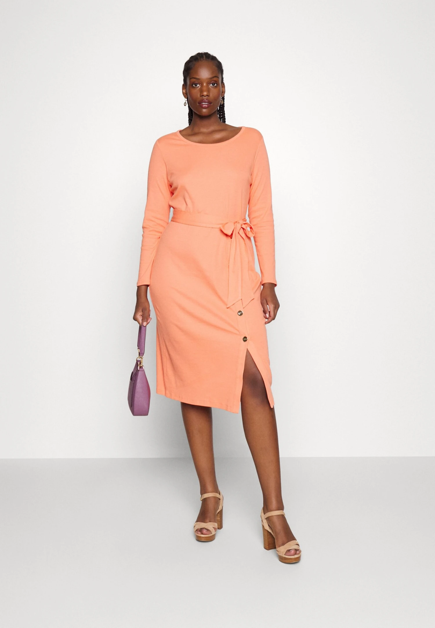 Parissa- Jumper Dress - Portside Coral 2 Parissa- Jumper Dress - Portside Coral - Image 2