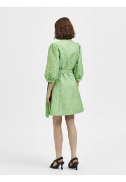 Selected Femme Slfjulia Siv 3/4- Day Dress - Dark Citron -Modern Classic Shoes Store cc5c94135f8148a99a02a14b7a881370