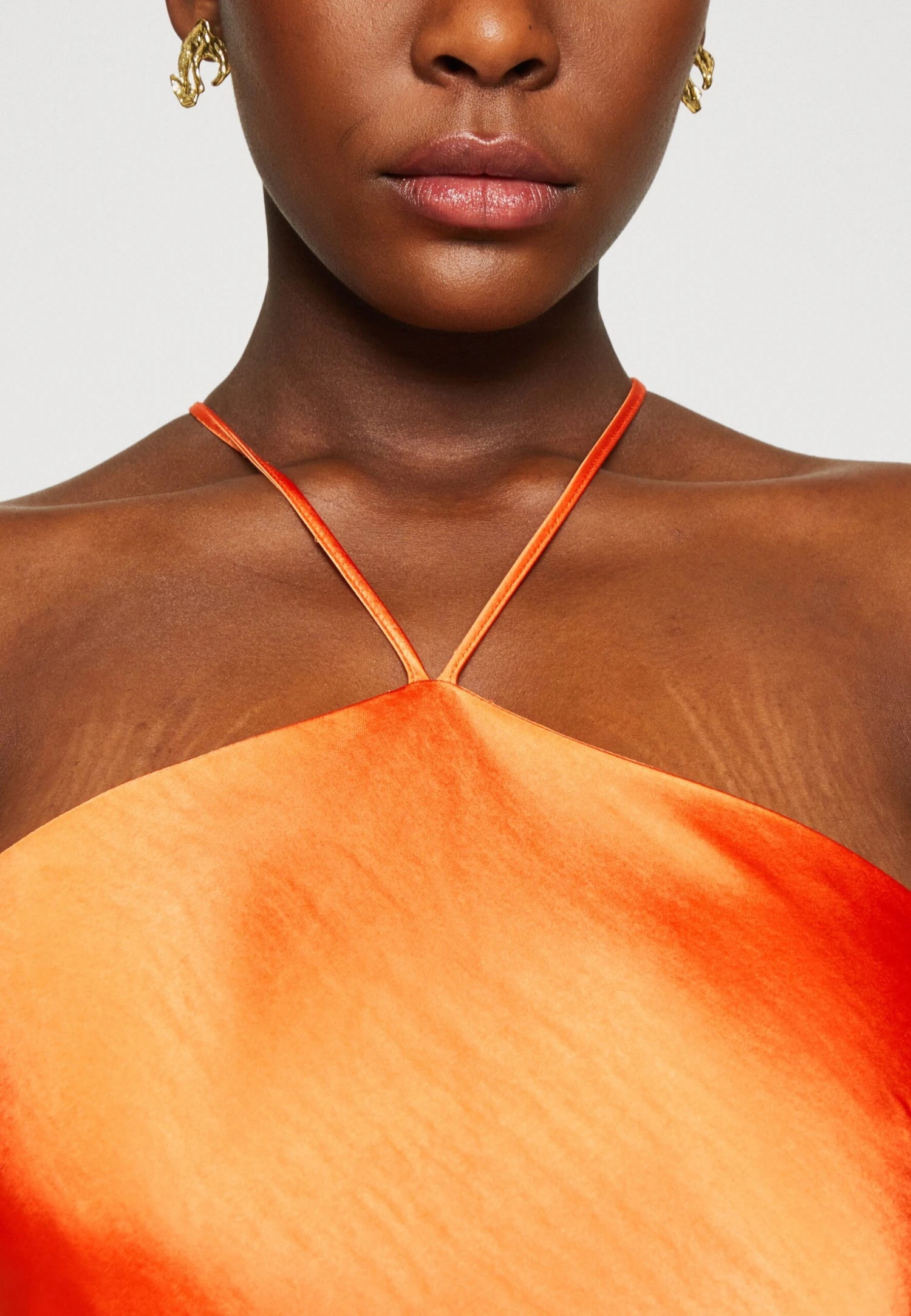 Papaya Midi Dress- Cocktail Dress / Party Dress - Red Orange 6 Papaya Midi Dress- Cocktail Dress / Party Dress - Red Orange - Image 6