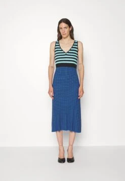 Slinky Dress - Jumper Dress - Aqua/Black/Oxford Blue -Modern Classic Shoes Store ceba5b1ae1734ee194fddac54dd7cb4c