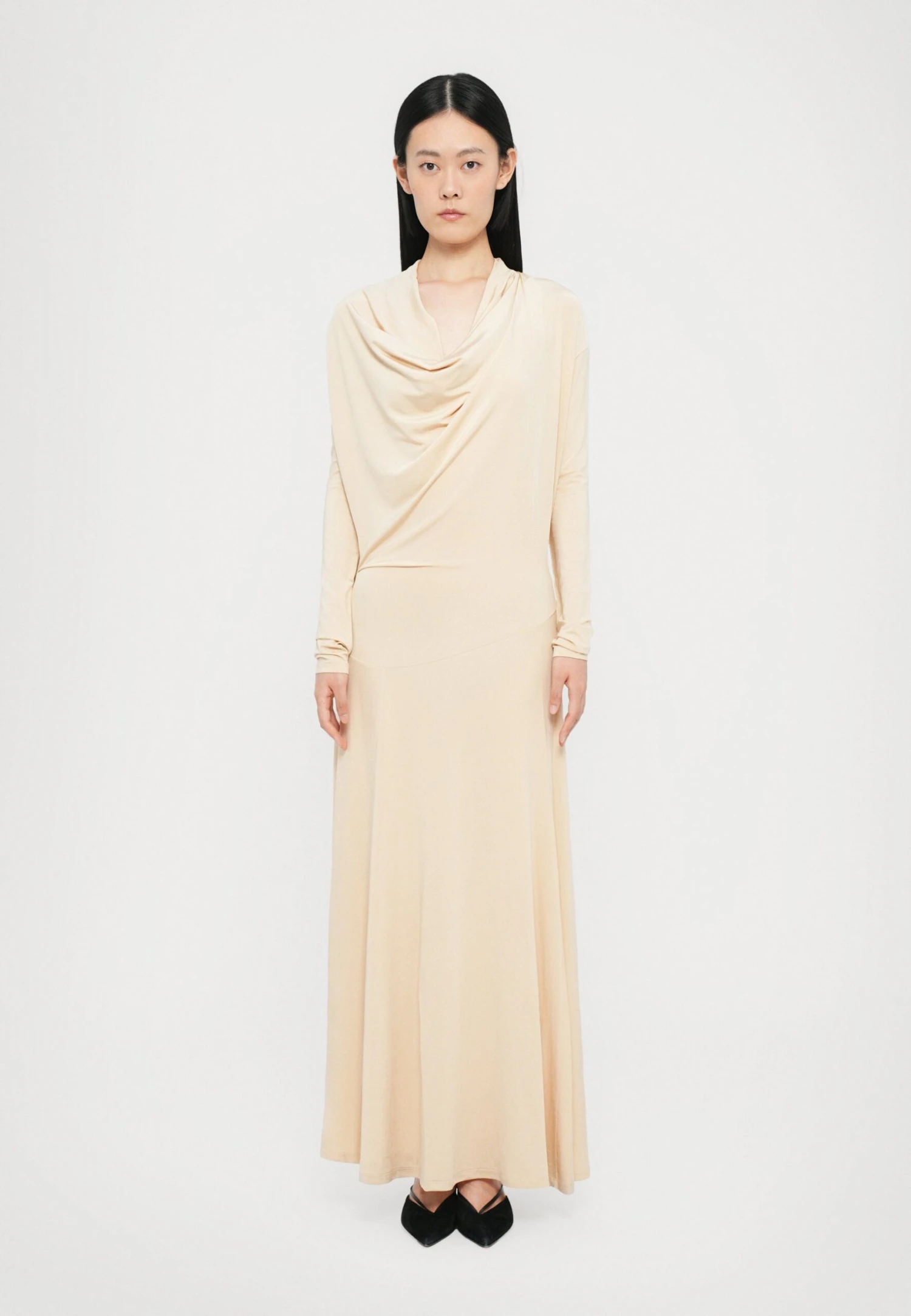 TOVE EADAN DRESS - Jersey Dress - Burnt Cream 1 TOVE EADAN DRESS - Jersey Dress - Burnt Cream