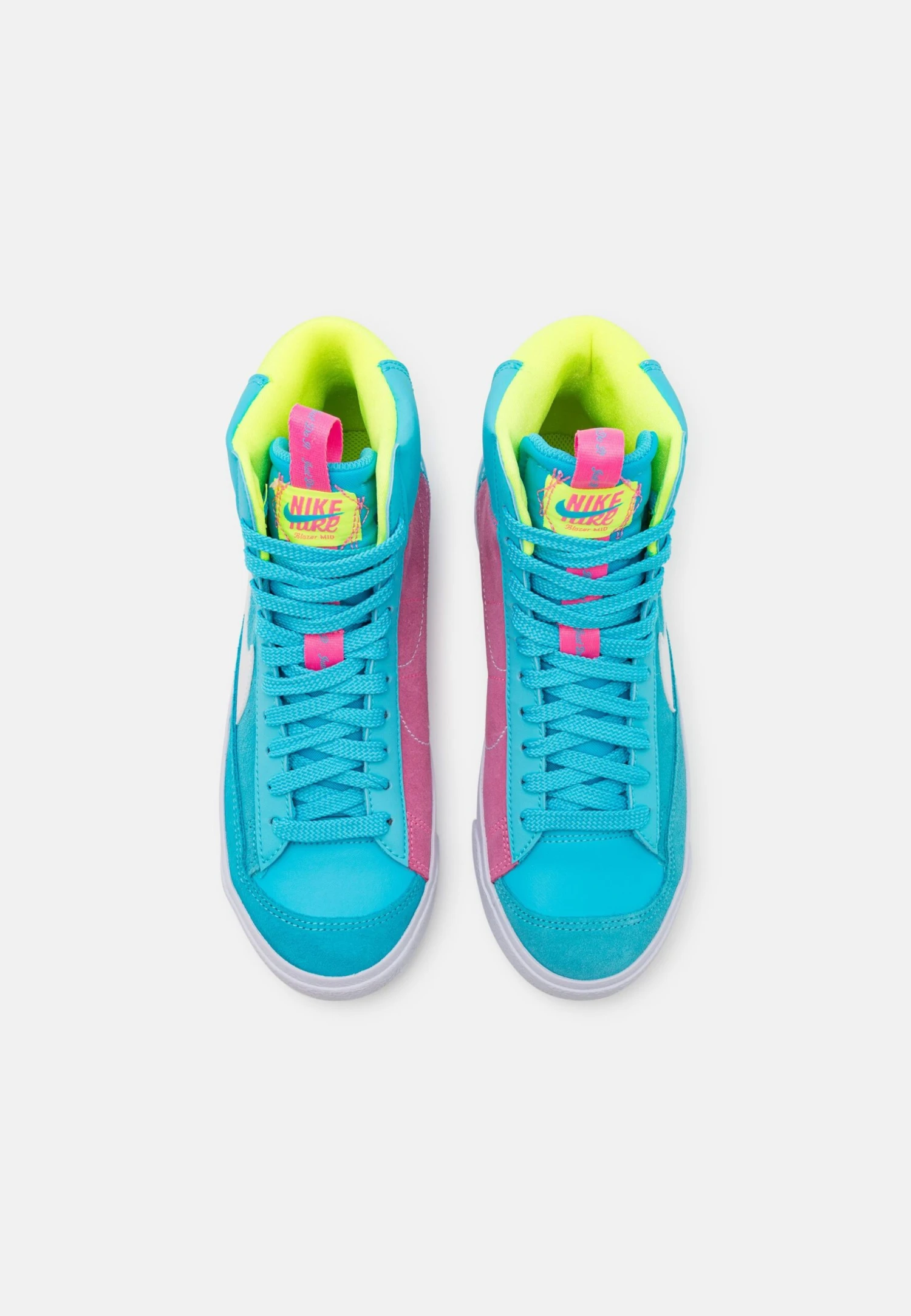 Nike Sportswear Mid Se Unisex - High-Top Trainers - Baltic Blue/White/Pink Glow/Volt 4 Nike Sportswear Mid Se Unisex - High-Top Trainers - Baltic Blue/White/Pink Glow/Volt - Image 4