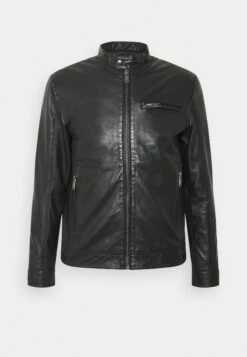 Selected Homme Slhiconic Classic - Leather Jacket - Black -Modern Classic Shoes Store d4f1b8fdcd3d4a19b842e3bc43bed544