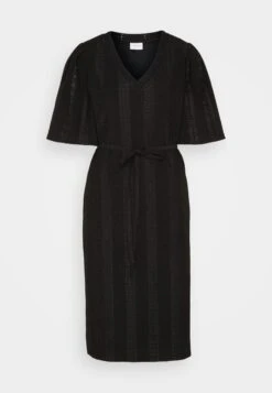 Vila Viagatha V-Neck 2/4 Knee Dress - Day Dress - Black 10 Vila Viagatha V-Neck 2/4 Knee Dress - Day Dress - Black -Modern Classic Shoes Store d6d0f2b2d52b4ba58483c9e740485c89