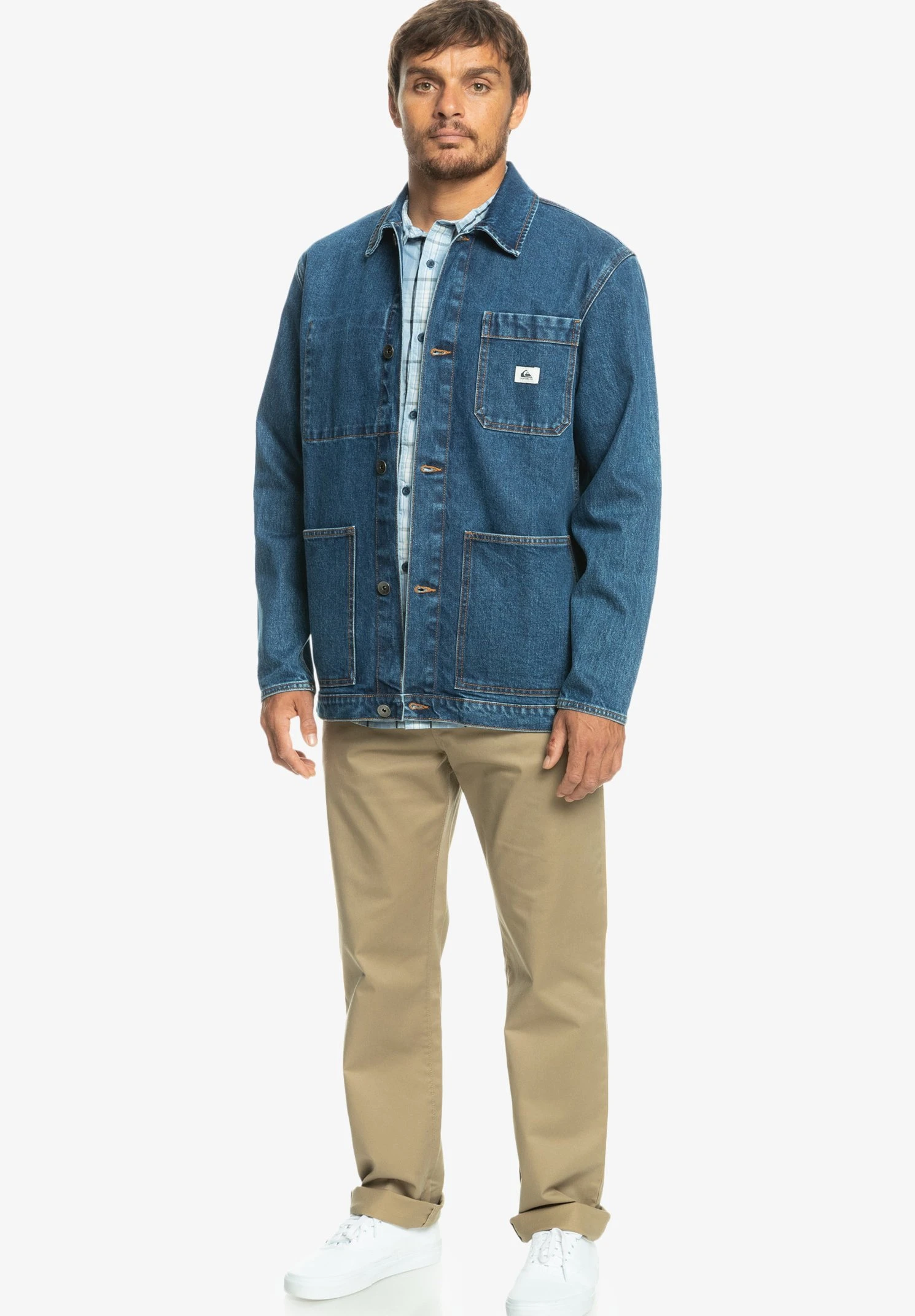 Quiksilver Legendary Worker - Denim Jacket - Medium Blue 2 Quiksilver Legendary Worker - Denim Jacket - Medium Blue - Image 2