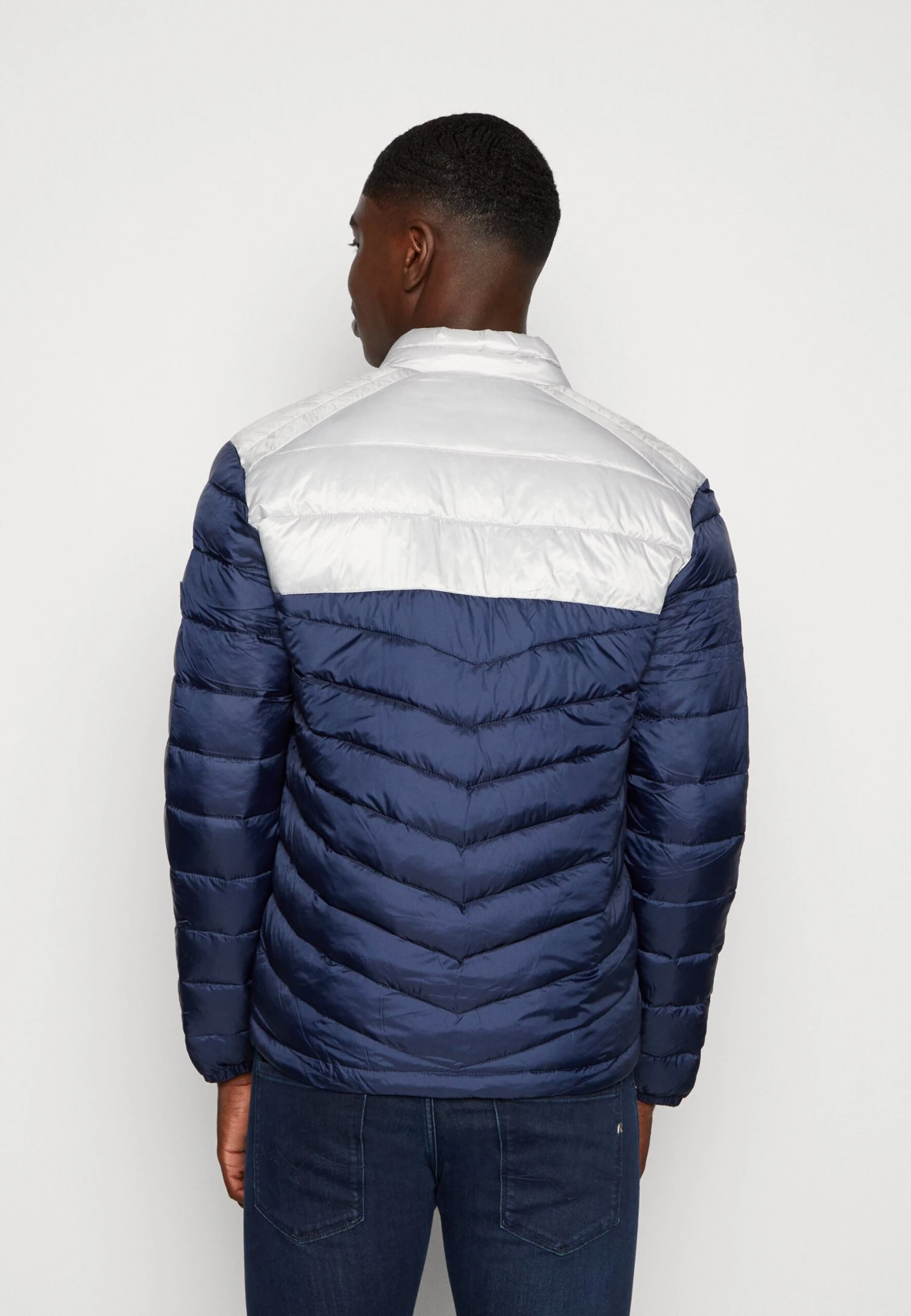 Jack & Jones Jjehero Puffer Collar - Light Jacket - Navy Blazer/Glacier Gray 3 Jack & Jones Jjehero Puffer Collar - Light Jacket - Navy Blazer/Glacier Gray - Image 3