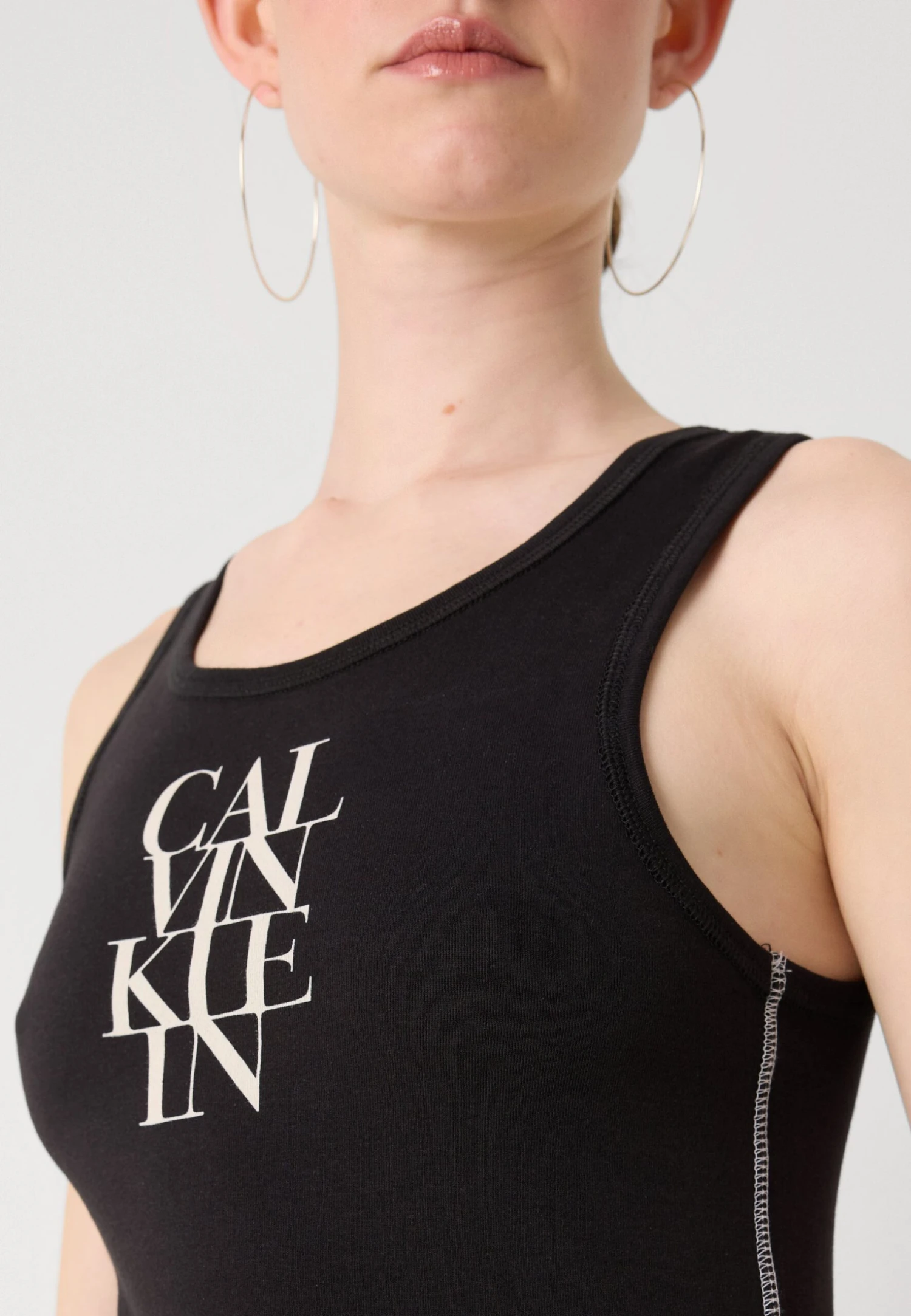 Calvin Klein Jeans TANK DRESS - Jersey Dress - Black 8 Calvin Klein Jeans TANK DRESS - Jersey Dress - Black - Image 8