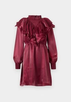 YASELOISE SHINY RUFFLE DRESS - Cocktail Dress / Party Dress - Mauve Wine 10 YASELOISE SHINY RUFFLE DRESS - Cocktail Dress / Party Dress - Mauve Wine -Modern Classic Shoes Store d8eaf1fabf9a4acda52a03dfff2bc4f6