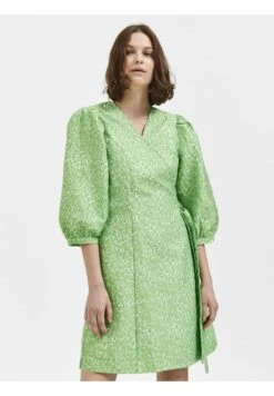 Selected Femme Slfjulia Siv 3/4- Day Dress - Dark Citron -Modern Classic Shoes Store d949317bfe8148f4945bef081700e89a