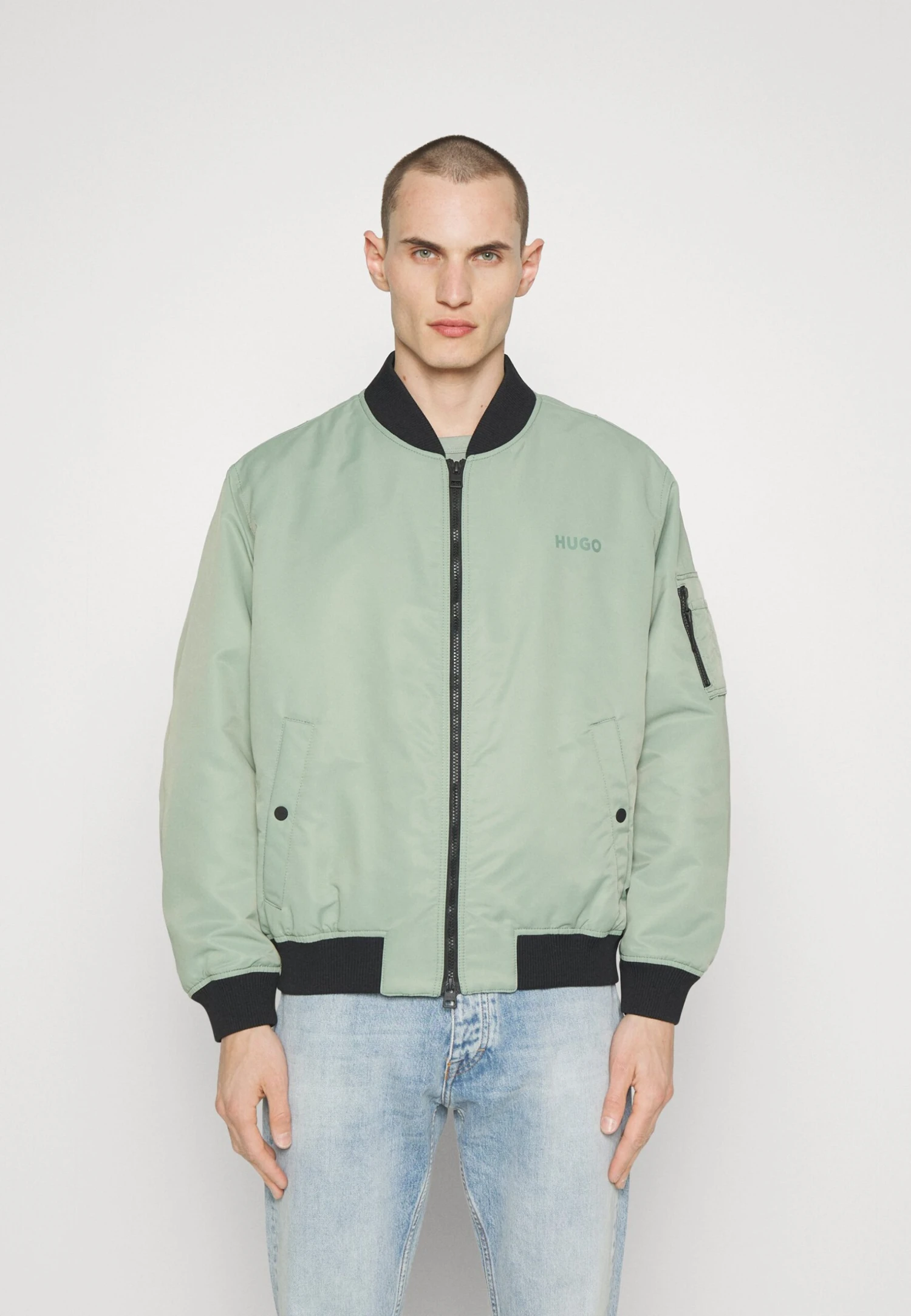 Hugo Byler - Bomber Jacket - Light Pastel Green 1 Hugo Byler - Bomber Jacket - Light Pastel Green