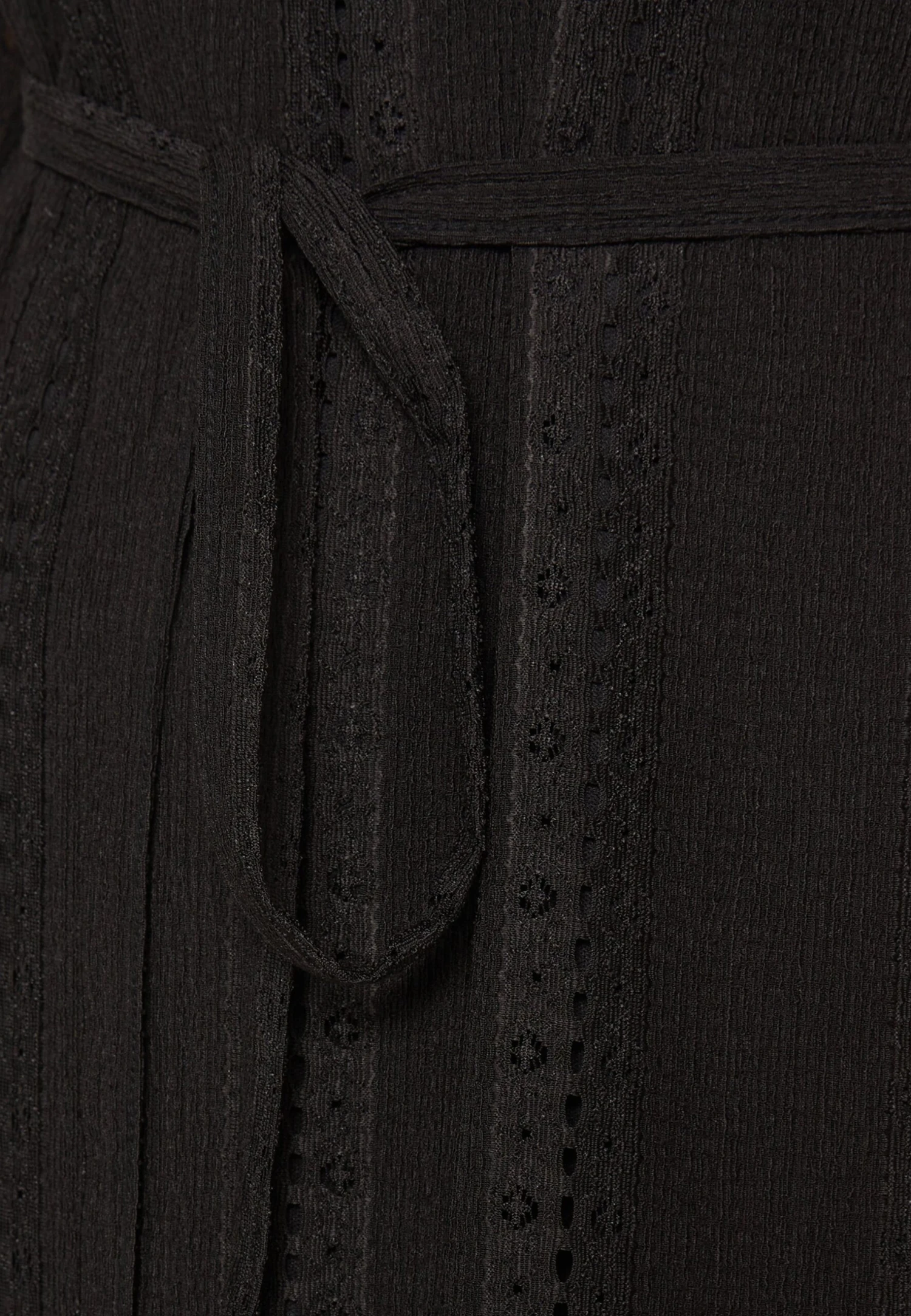 Vila Viagatha V-Neck 2/4 Knee Dress - Day Dress - Black 6 Vila Viagatha V-Neck 2/4 Knee Dress - Day Dress - Black - Image 6