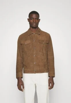 Boss Motheo - Leather Jacket - Open Green