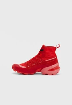 MM6 Maison Margiela Cross High Men - High-Top Trainers - Fiery Red/Tea Rose/Salsa -Modern Classic Shoes Store da0435ce89334faba3176306c47b93a5