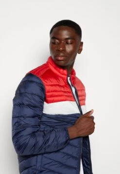 Jack & Jones Jjehero Puffer Collar - Light Jacket - Navy Blazer /True Red -Modern Classic Shoes Store da57b93f88b24190a6a53e899cba8ca5