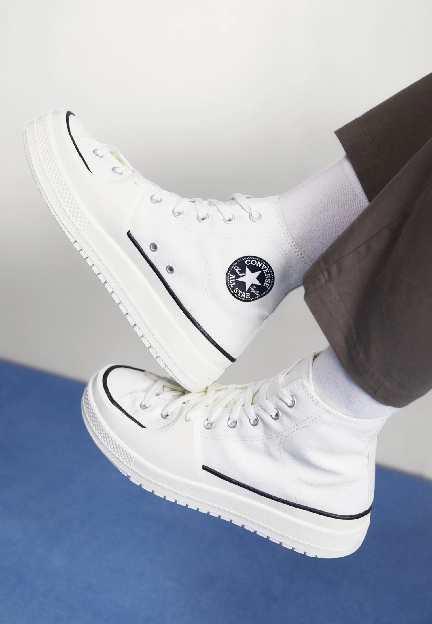 Converse Chuck Taylor All Star Construct Unisex - High-Top Trainers - Vintage White/Black/Egret 2 Converse Chuck Taylor All Star Construct Unisex - High-Top Trainers - Vintage White/Black/Egret - Image 2