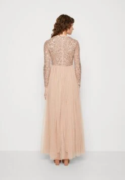 Long Sleeve Delicate Midaxi Dress - Occasion Wear - Taupe Blush 8 Long Sleeve Delicate Midaxi Dress - Occasion Wear - Taupe Blush -Modern Classic Shoes Store dac20329434641f5b45a3ac5f183280c