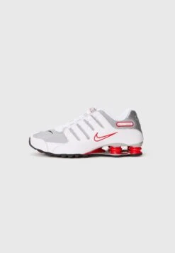 Nike Sportswear SHOX NZ - Trainers - White/metallic Silver-coloured/sport Red/cool Gray/black