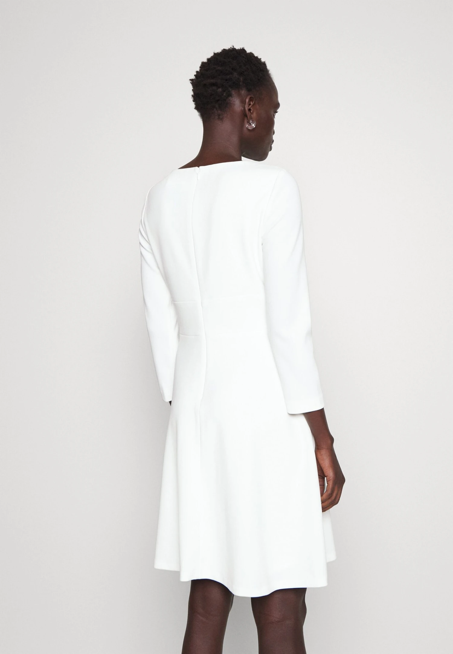 DKNY Side Ruched Sheath Dress - Jersey Dress - Ivory 2 DKNY Side Ruched Sheath Dress - Jersey Dress - Ivory - Image 2