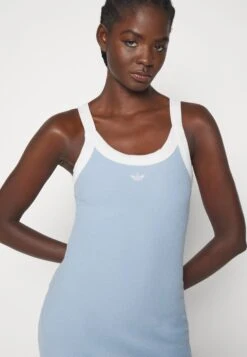 Adidas Originals Originals Racerback Midi Dress - Shift Dress - Ambient Sky -Modern Classic Shoes Store de613ce0b24043978bc8bda91edff5ea