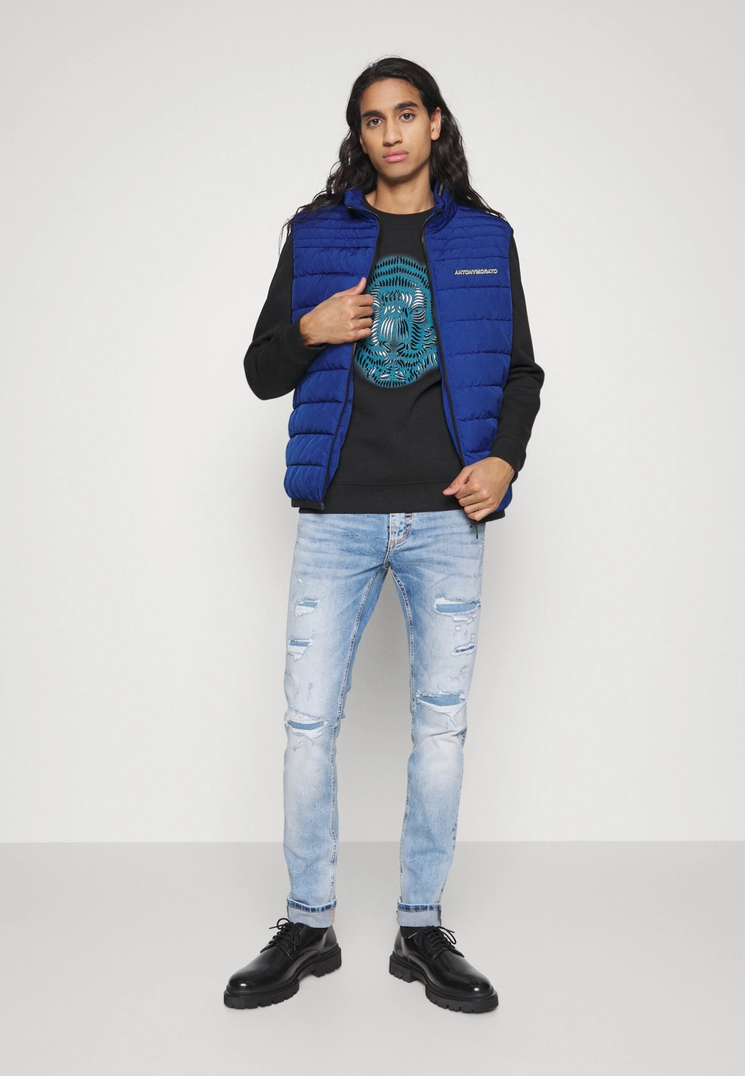 Antony Morato Techno Peach Touch - Waistcoat - Bluette 2 Antony Morato Techno Peach Touch - Waistcoat - Bluette - Image 2