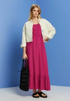 Edc By Esprit Light - Maxi Dress - Dark Pink -Modern Classic Shoes Store dfa13db6fe4c466f87c142e87e944922
