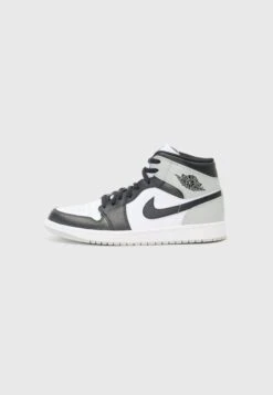 AIR JORDAN 1 MID - High-top Trainers - White/black/lt Smoke Grey