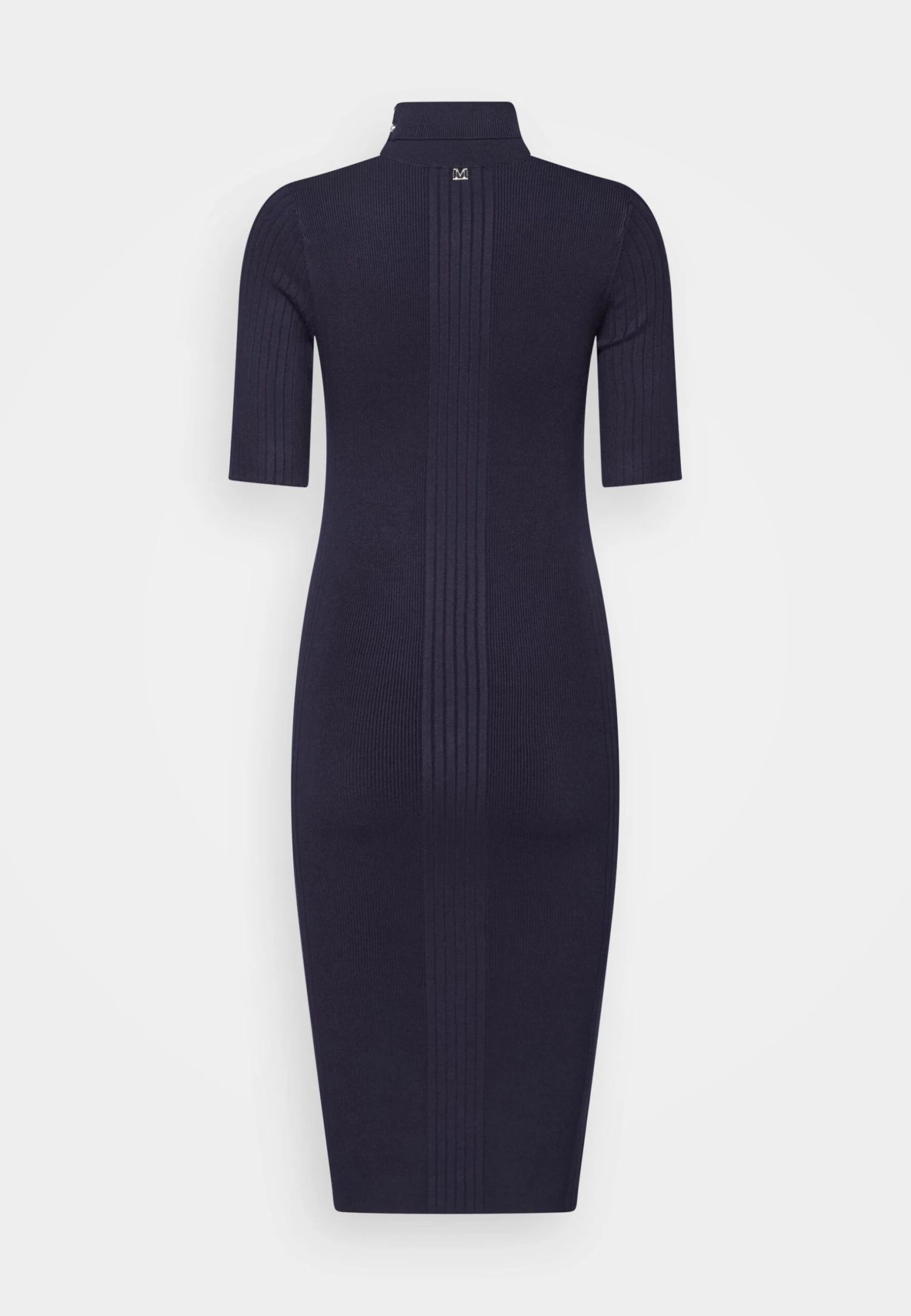Lena High Neck Ribbed Dress - Jumper Dress - Galaxy Blue 2 Lena High Neck Ribbed Dress - Jumper Dress - Galaxy Blue - Image 2