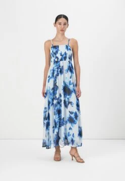 ONLY ONLELENA VIKKI LIFE STRAP DRESS - Maxi Dress - Cloud Dancer/blue
