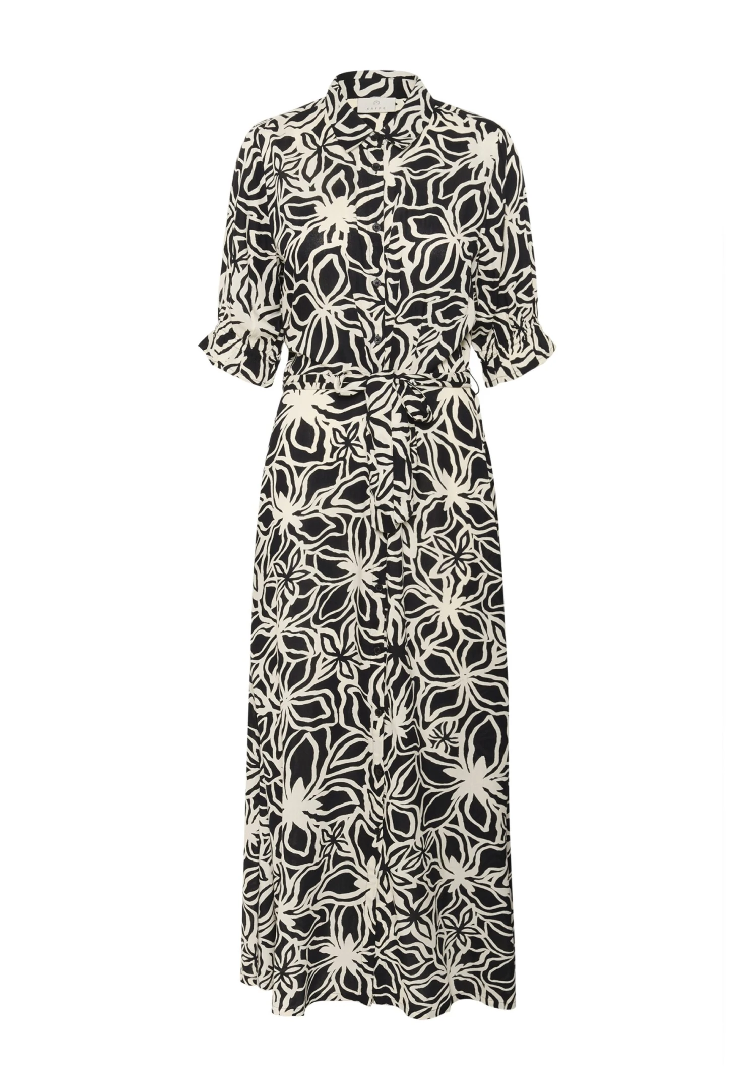 Kaffe KAMIRA - Maxi Dress - Feather Graychalk Print 9 Kaffe KAMIRA - Maxi Dress - Feather Graychalk Print - Image 9