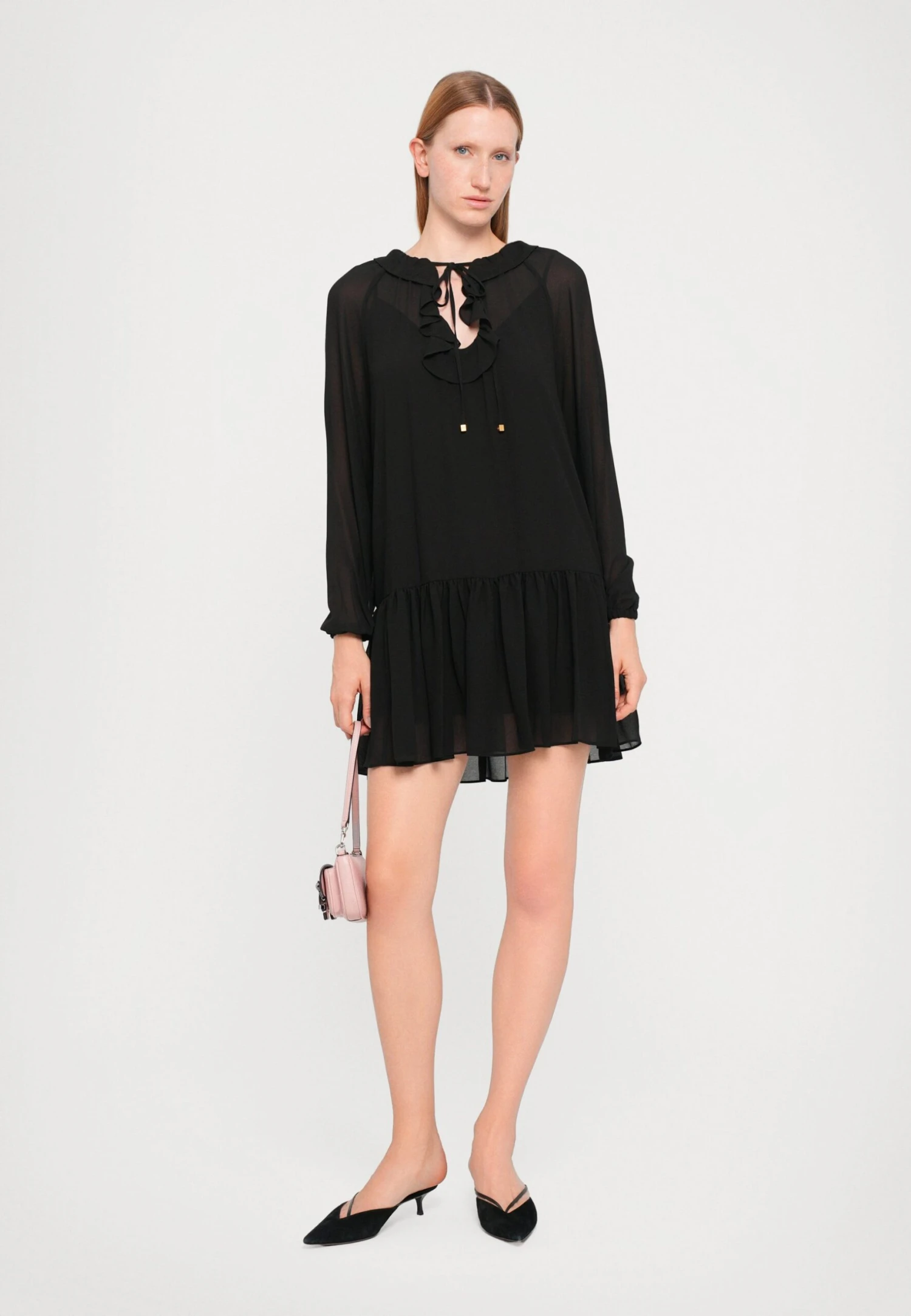 MICHAEL Michael Kors RUFFLE MINI - Day Dress - Black 2 MICHAEL Michael Kors RUFFLE MINI - Day Dress - Black - Image 2